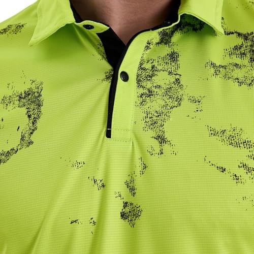 Gölge Desenli Spor Polo Yaka Erkek Kısa Kol Tişört