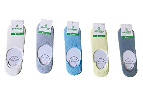 Gönültaş 12 Çift Slikonlu Babet Çorap Çok Renkli 7-8 Yaş