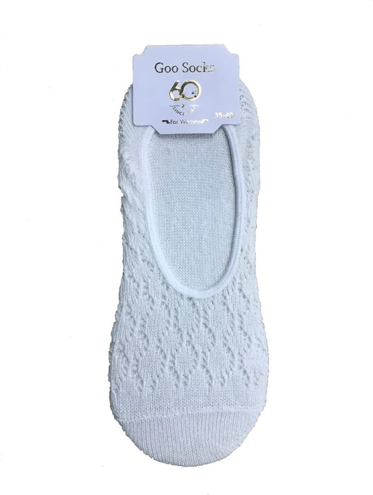 Goo Socks Goo Socks 6 Çift Gri Renk Fileli Babet Çorap Gri 36-40