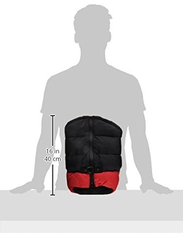Gooby - Dolgulu yelek, köpek ceketi, manto, fermuarlı kazak ve keten halkalı, kırmızı, beden L - Seçenekler: X-Small chest (~13