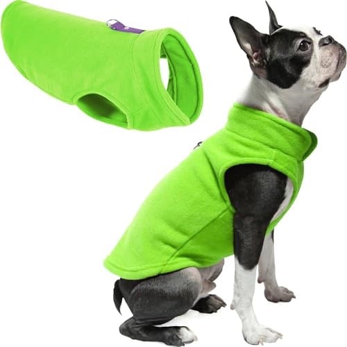 Gooby Polar Yelek Köpek Süveteri - Kireç, Orta - Sıcak Tutan Kazak Polar Köpek Ceketi O-Ring Tasmalı - Kış Küçük Köpek Kazak Kaban - Soğuk H - Seçenekler: X-Small (Around 4-lb), Small (Around 6-lb)...