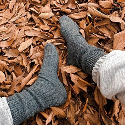 GoWith 2li-4lü Alpaka Yünlü Termal Yıkamalı Yumuşak Doğal Kışlık Ayakkabı Bot İçin Kadın ve Erkek Çorap 3095