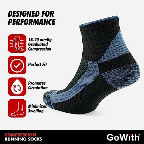 GoWith 2li Tabanaltı Havlulu Dikişsiz Unisex Atletik Fit Koşu Yürüyüş Egzersiz Aktivite Çorabı 3593
