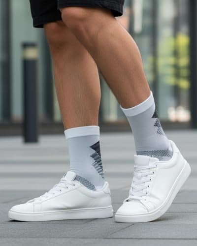 GoWith 5li Renkli Seamless (Dikişsiz) Topuk Burun Güçlendirilmiş Nem Emici Erkek Fit Çorap - Bambu Yürüyüş Koşu Çorabı Seti 3209