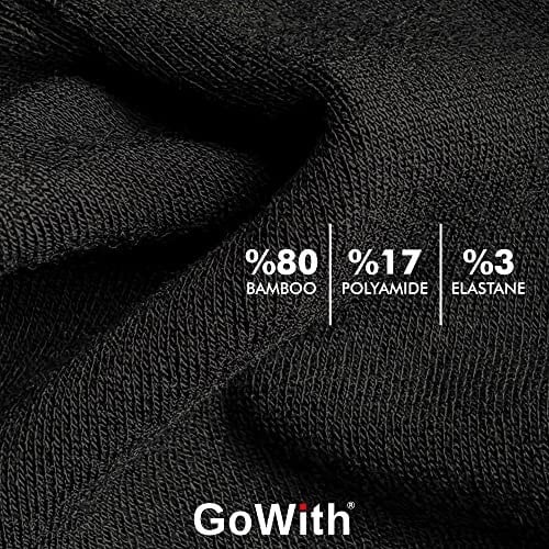 GoWith 6lı Bambu Likralı Dikişsiz 200 İğne Yıkamalı Esnek Sıkmayan Kaliteli Elegance Kutulu Siyah Kısa Erkek Patik Çorabı 3112