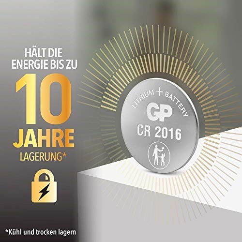 Gp Batteries Cr2016 2016 Boy Lityum Düğme Pil, 3 Volt, 5Li Kart - Seçenekler: 5li, Tekli