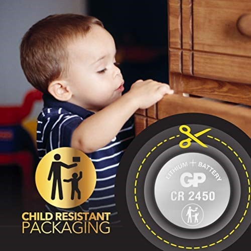 Gp Batteries Cr2450 2450 Boy Lityum Düğme Pil, 3 Volt, 5Li Kart