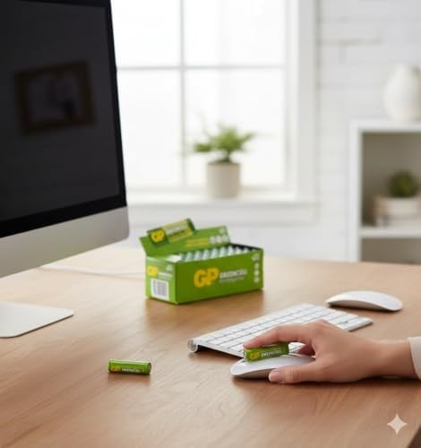 GP Batteries GP15G Greencell R6P/1215/AA Kalem Pil, 1.5 Volt, 40lı Kutu, Yeşil/Sarı/Beyaz - Seçenekler: 4lü, 12li, 40lı