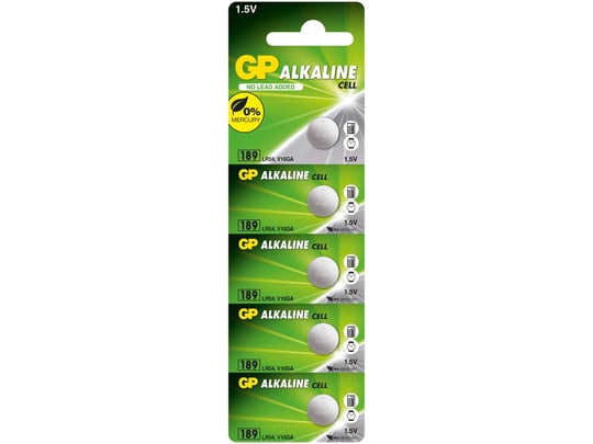 Gp Batteries Gp189 Lr54/189/V10Ga Boy Alkalin Düğme Pil, 1.5 Volt, 5Li Kart - Seçenekler: Gp189 Lr54/189/V10Ga, Gp186 Lr43/186/V12Ga