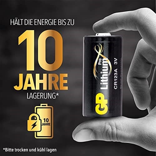 Gp Batteries Gpcr123A Dl123A/Cr123A Boy Lityum Pil, 3 Volt, Tekli Kart