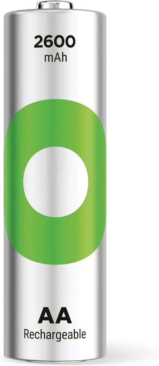 GP Batteries Recyko 2600 AA Kalem Ni-Mh Şarjlı Pil, 1.2 Volt, 2li Kart