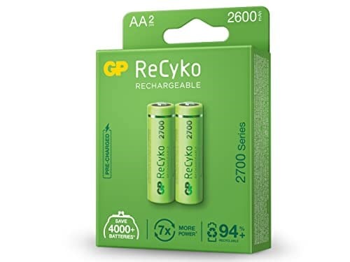 Gp Batteries Recyko+ 2700 Aa Kalem Ni-Mh Şarjlı Pil, 1.2 Volt, 2Li Kart - Seçenekler: 2li, 6lı