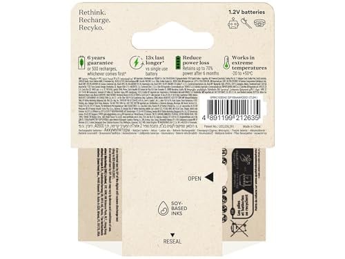 GP Batteries Recyko 950 AAA İnce Kalem Ni-Mh Şarjlı Pil, 1.2 Volt, 4lü Kart