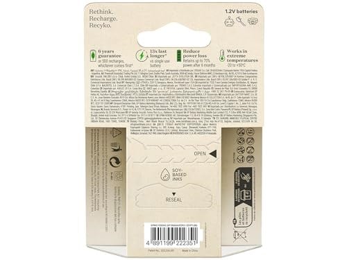 GP Batteries ReCyko 950mAh AAA İnce Kalem Ni-Mh Şarjlı Pil, 1.2 Volt, 6Lı Kart