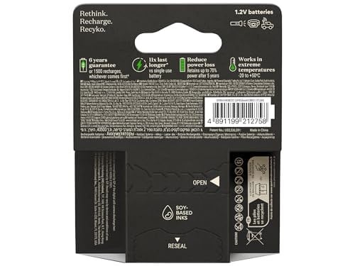 GP Batteries Recyko Pro AAA İnce Ni-Mh Şarjlı Pil, 1.2 Volt, 4lü Kart