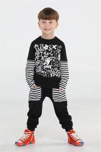 Grafiti Erkek Çocuk Pantolon + T-shirt Takım BN-009