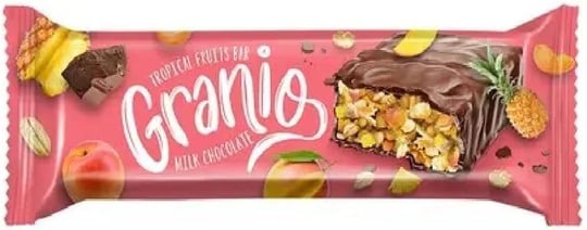 Granio Tropik Meyveli 40 gr Çikolata Kaplamalı Bar