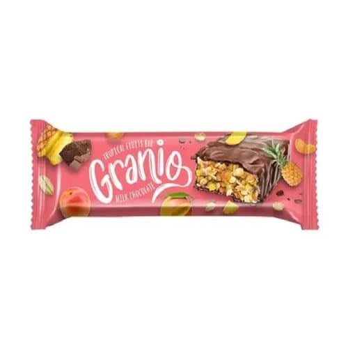 Granio Tropik Meyveli 40 gr Çikolata Kaplamalı Bar