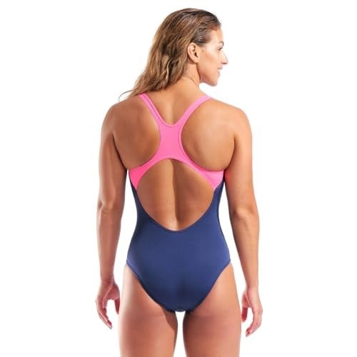 Graphic Swimsuit Swim Pro Back Kadın Lacivert Yüzücü Mayo 011182790
