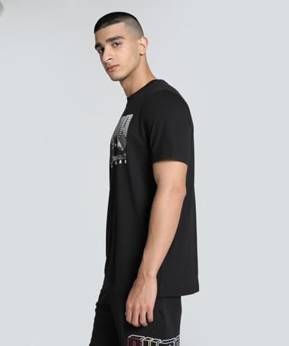 Graphics Mountain Erkek Siyah Günlük Stil T-Shirt 68482801