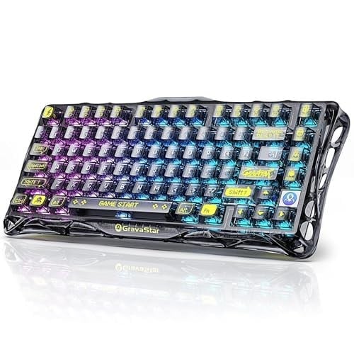 GravaStar Mercury K1 Lite RGB Kablosuz Mekanik Gaming Klavye, İngilizce Q