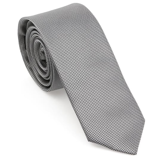 Gri Oxford Model Mendilli Slim Kravat- MKAS-9