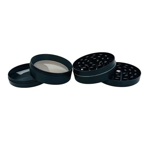 GRINDER Parçalayıcı Metal baharat öğütücü herb spice 4 katmanlı 40MM / 50MM / 63MM (SIYAH, 63MM), ETG-40M-SYH - Bedenler: 40MM, 50MM, 63MM