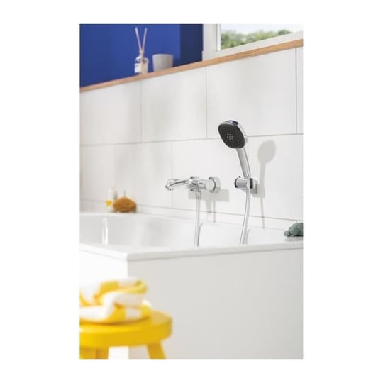GROHE Vitalio Comfort 110 El Duşu, 3 Akışlı (Masaj, Yağmur & Jet), SmartSwitch, 110mm Kare Duş Başlığı, Silikon Halka, Kireç Önleyici Sistem, Krom, 26092001