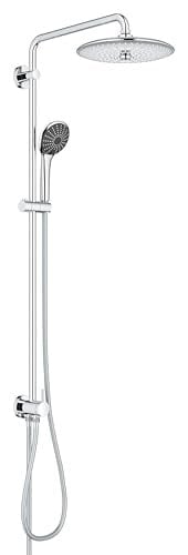 GROHE Vitalio Joy System 260 Yön Değiştiricili Duş Sistemi | Duvar Dışı Bağlantı | 3 Akışlı Tepe Duşu / 3 Akışlı El Duşu / 1750mm & 800mm Duş Hortumu | Su Tasarruflu | Duş Başlığı | Krom | 27357002