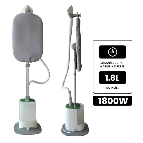 GS1321-BJ Dikey Ütü – 1800W Güç, Paslanmaz Çelik Başlık, 50 Saniyede Hazır