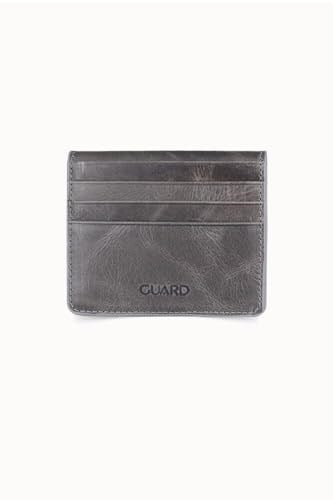 Guard Antik Gri Patlı Tasarım Hakiki Deri Kartlık Erkek/Kadın P5239