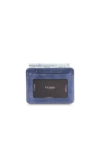 Guard Dikey Crazy Lacivert Hakiki Deri Kartlık Erkek/Kadın P5171
