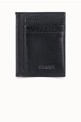 Guard Siyah Parlak Hakiki Deri Kartlık Erkek/Kadın P1092