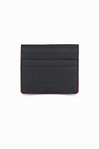 Guard Siyah/Kırmızı Patlı Tasarım Hakiki Deri Kartlık Erkek/Kadın P5239