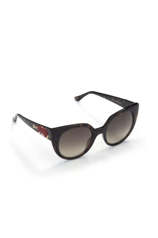 Guess Marka GU 7611 52G Bayan,AVAL,KEMİK,KAHVERENGİ Çerçeve ORGANİK,KAHVERENGİ Cam 53 Ekartman Güneş Gözlüğü