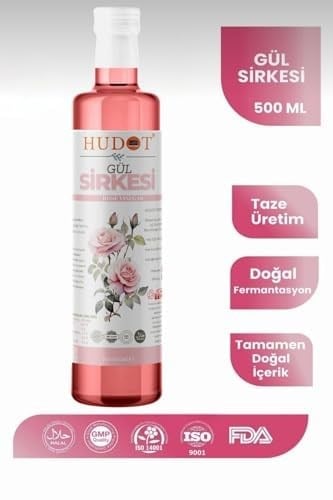 Gül Sirkesi Doğal Fermantasyon 500ml HUDOT ORGANİK