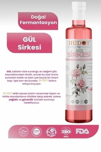 Gül Sirkesi Doğal Fermantasyon 500ml HUDOT ORGANİK