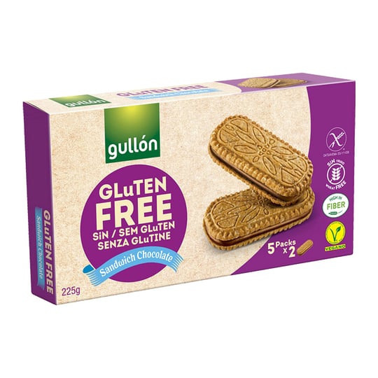 Gullon Glutensiz Çikolata Dolgulu Sandviç Bisküvi 225 g