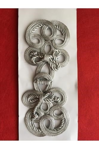 Gümüş Japon Örgü Düğme, kd00493