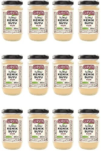 Gurvita Jöle Kıvamında İlikli Kemik Suyu Sade 320 Ml 12 li