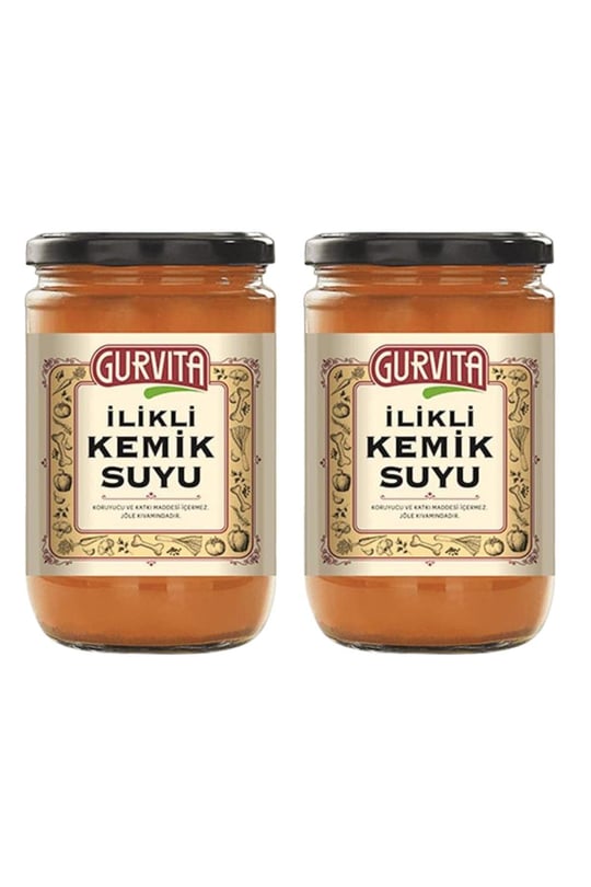Gurvita Jöle Kıvamında İlikli Kemik Suyu Sebzeli 660 Ml 2li