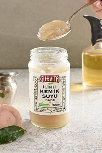 Gurvita Jöle Kıvamında İlikli Kemik Suyu Sade 320 Ml 12 li