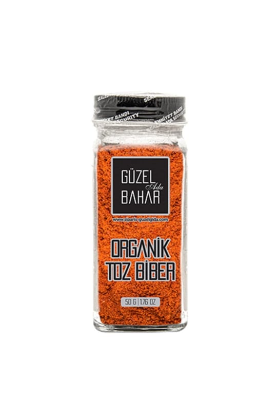 Güzel Ada Gıda Organik Toz Biber Tatlı 50 Gr (Tuzluklu)