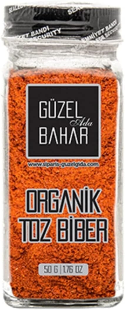 Güzel Ada Gıda Organik Toz Biber Tatlı 50 Gr (Tuzluklu)