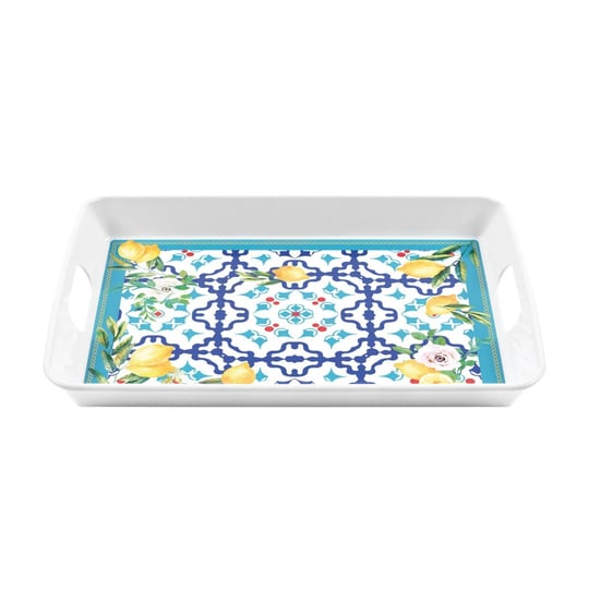 Guzzini Flower&Lemon Dikdörtgen Tepsi Melamin 47,7 x 34 cm