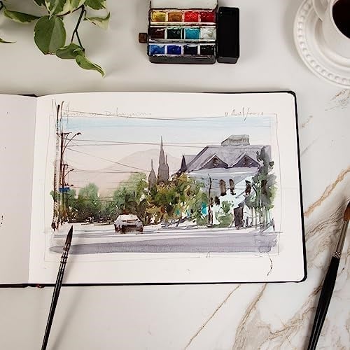 Hahnemühle 10 628 811 Hahnemühle Suluboya Book A5 - Seçenekler: A4 Yatay, A5 Yatay, 8x10.5 cm, 30x40, 36x48, A5, A6...