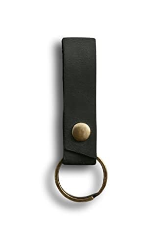Hakiki Deri Çıt Çıtlı Anahtarlık, Minimal Anahtarlık, Çıt Çıtlı Çantaya Asılabilir Anahtarlık (crazy siyah)
