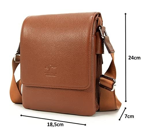 Hakiki Deri Taba Erkek Postacı Çantası 7279-T