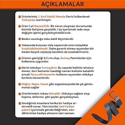Hakiki Erkek Deri Kemer 3,5 Cm Klasik Kumaş Pantolon Kemeri