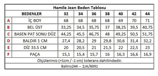 Hamile Kot Pantolon Açık Mavi
